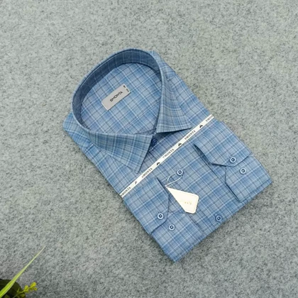 پیراهن چهارخونه مردانه قواره ازاد ( قواره کلاسیک ) _ استین بلند