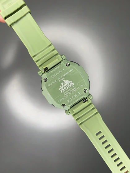 ساعت مچی کاسیو جی شاک پروترک بند رابر سبز Casio G-shock Protrek