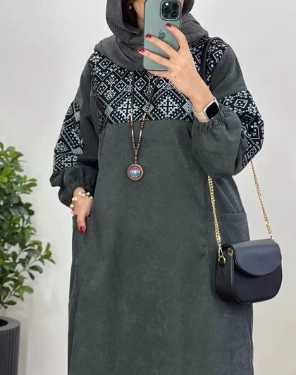پیراهن مانتویی پاییزه آوان