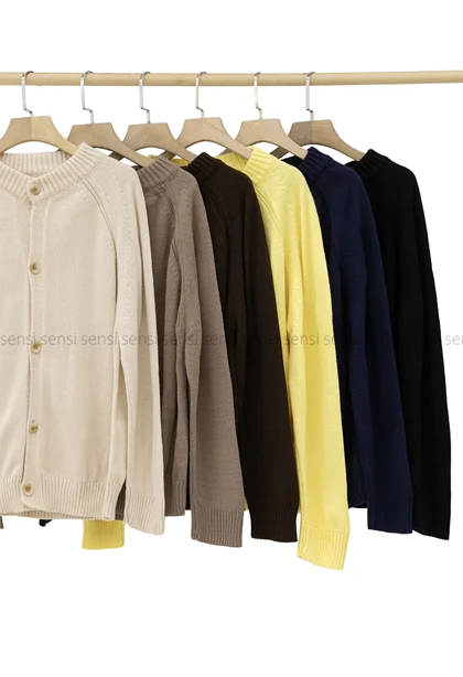 ژاکت بافت جلو دکمه کد1004534