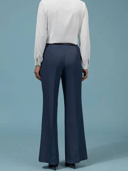 شلوار زنانه پارچه ای کرپ کنزو از بالا گشاد ریزشی 10106