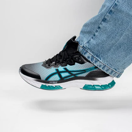 کفش کتانی مردانه مدل اسیکس ASICS رنگ مشکی آبی