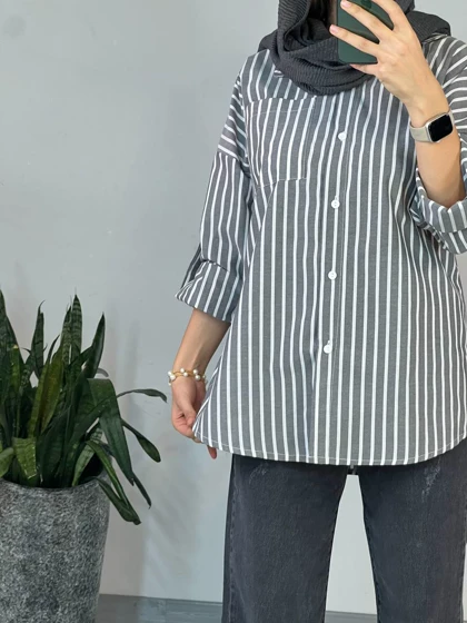 مانتو راه راه کفشدوزک