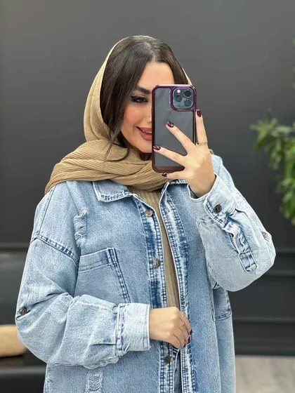 مانتو جین زاپ‌دار