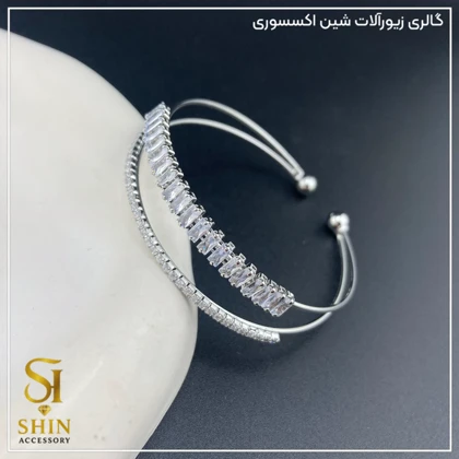 بنگل زنانه نگینی کد bzn100
