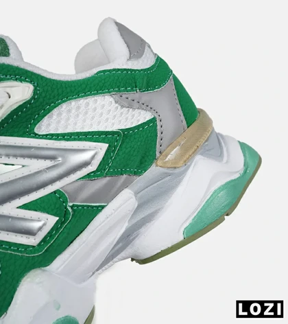 کفش کتانی زنانه سفید طوسی سبز NEW BALANCE 9060 مدل 7562