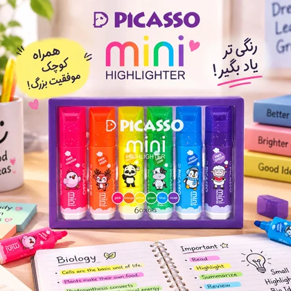 ماژیک علامت گذار پیکاسو Picasso مدل HL170 مینی 6 رنگ