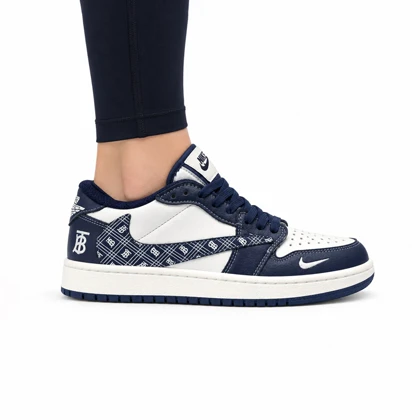 کفش و کتانی زنانه و دخترانه مدل نایک ترویس NIKE TRAVIS رنگ سرمه ای سفید کد 30981