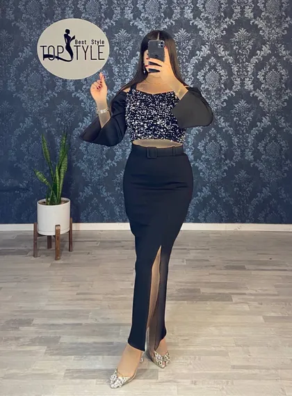 دامن جلو چاک کد : 7821