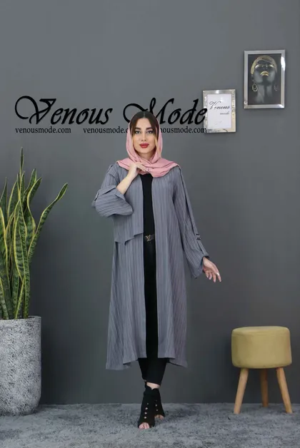 مانتو کریشه آستین سگگ دار