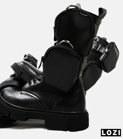 بوت مردانه بگ دار مشکی ZARA مدل 5010