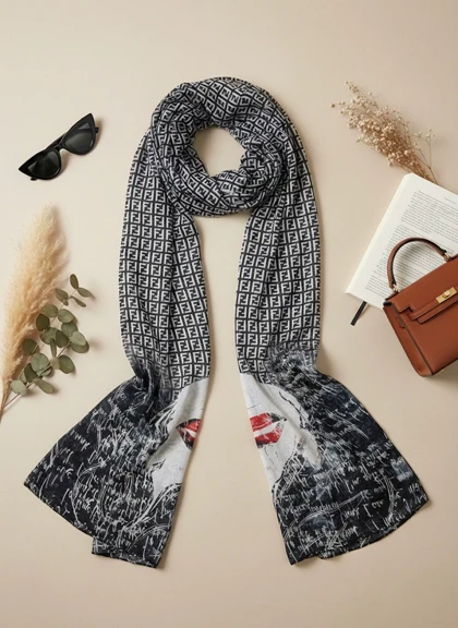 شال فندی حریر