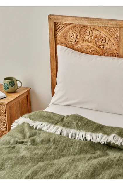 پتو دو نفره Bella Maison مدل Cozy آکریلیک - سبز