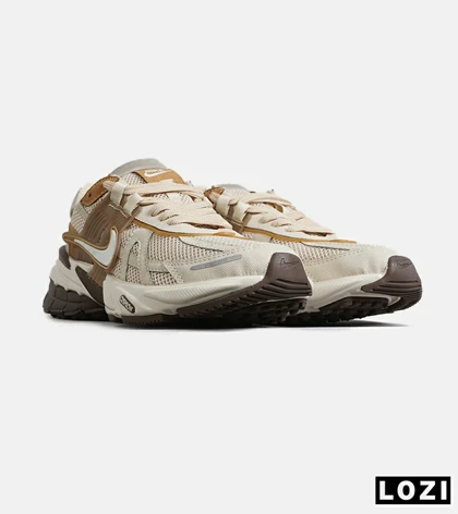 کفش کتانی مردانه و زنانه کرم قهوه ای Nike cushlon مدل 7866