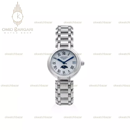ساعت مچی لونژین سیلور صفحه سفید اعداد یونانی Longines