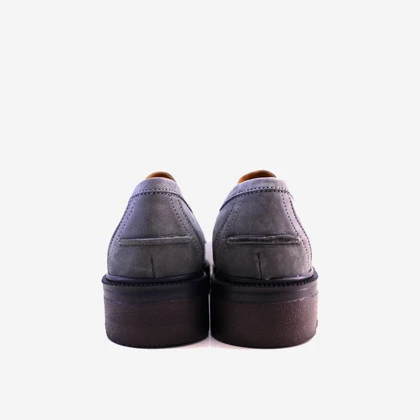 کفش تخت چرم زنانه دودی