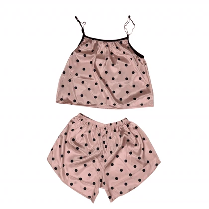 ست تاپ و شلوارک طرح خالدار 190