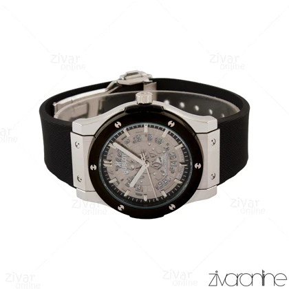 ساعت هابلوت مردانه کلاسیک فیوژن نقره ای مشکی صفحه اسکلتون 105215