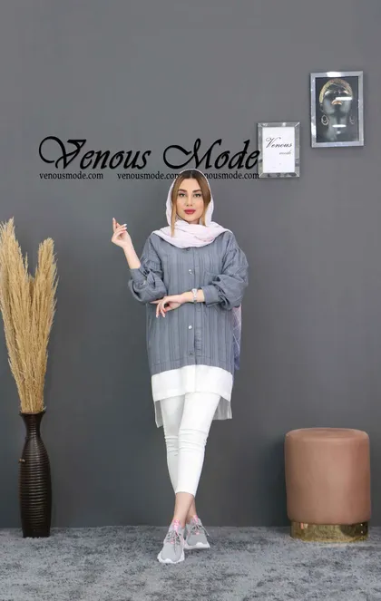 شومیز پیراهنی ترکیبی