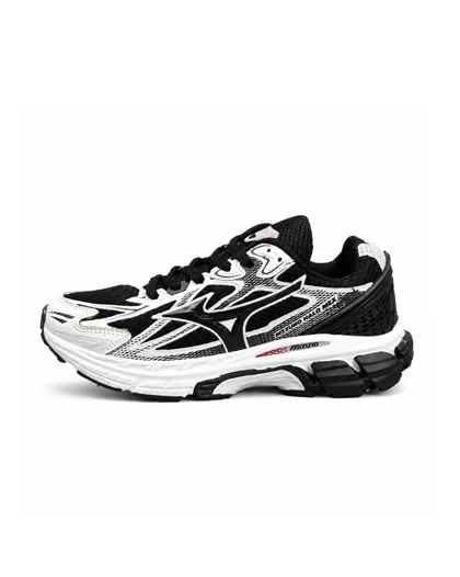کفش کتانی مردانه و بزرگپا (کیفیتاورجینال) مدل میزانو مشکی سفید Mizuno