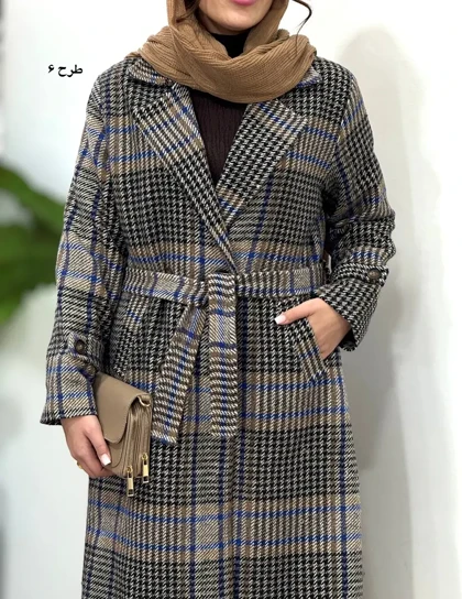 پالتو پشمی بلند آستردار شبنم