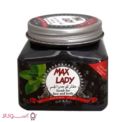 اسکراب لایه بردار مکس لیدی عصاره زغال و نعنا حجم 300 میل