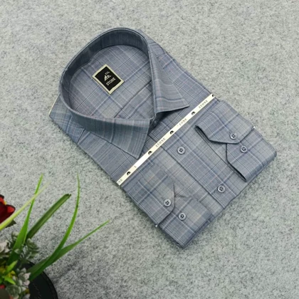 پیراهن مردانه استین بلند طرح چهارخونه