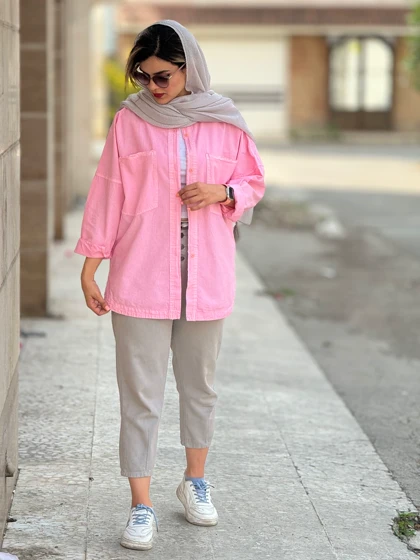 مانتو لینن پنبه ( دارای ایراد جزیی )