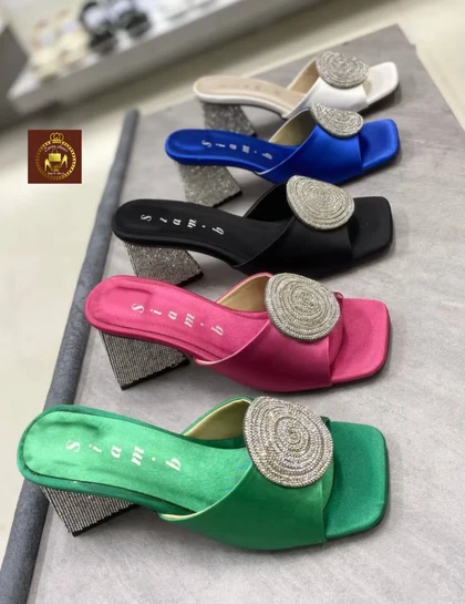 صندل روفرشی نگینی مجلسی زنانه رزا
