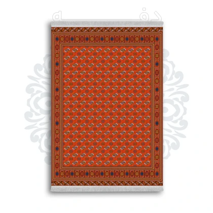 *جدید* فرشینه از جنس پارچه شانل مخمل ترک طرح فانتزی برند دفه کد 1198
