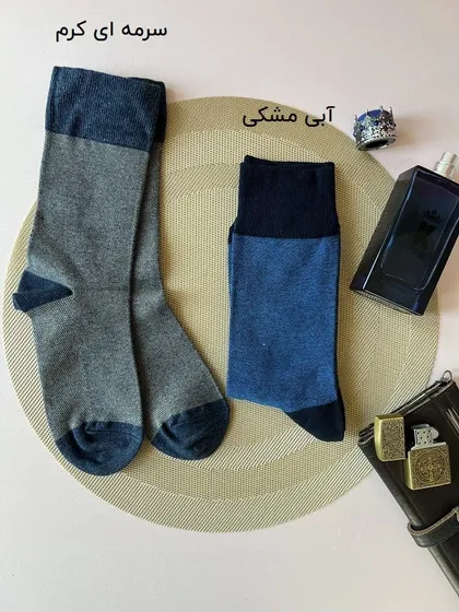 جوراب ساق بلند مردانه طرح سوزنی