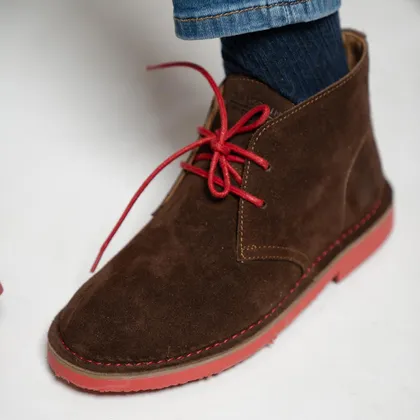 سافاری گلی قرمز جیر دور قرمز - Safari Veldskoen C Design After Rain/Red S Red Line