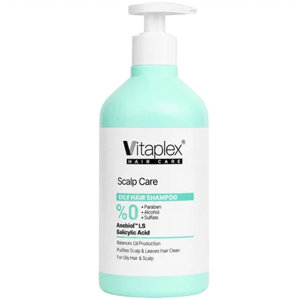 شامپو مو ویتاپلکس مدل Scalp Care مناسب موهای چرب بدون سولفات 500ml
