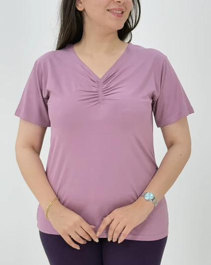تیشرت زنانه جلو دوخت یقه هفت _ کد محصول 1144
