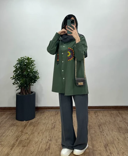 مانتو گلدوزی خورشید