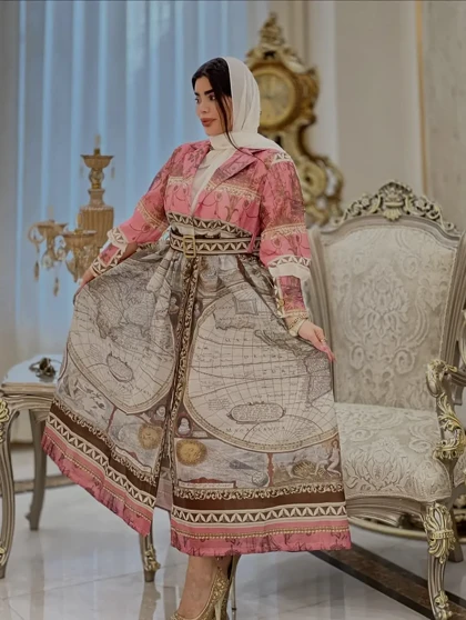 پیراهن ساتن سیلک پریرخ 3145