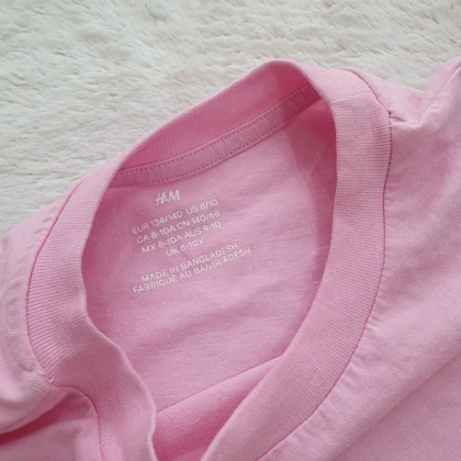 تیشرت کراپ دخترانه اچ اند ام کد Z-DFD43