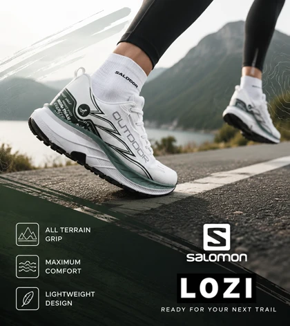 کتانی سالومون Outdoor سفید سبز مردانه و زنانه مدل 8925