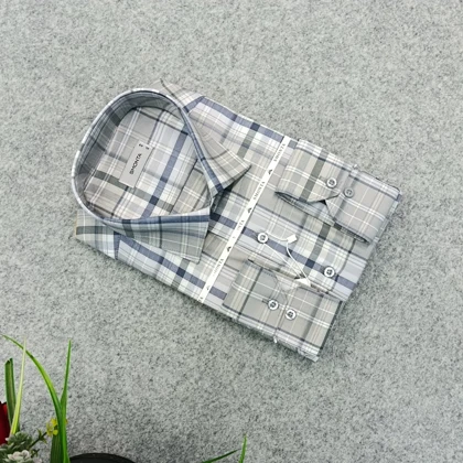 پیراهن طرحدار مردانه قواره ازاد ( قواره کلاسیک ) _ استین بلند