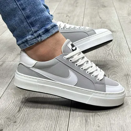 کفش کتانی اسپرت مردانه رنگ طوسی مدل نایک NIKE