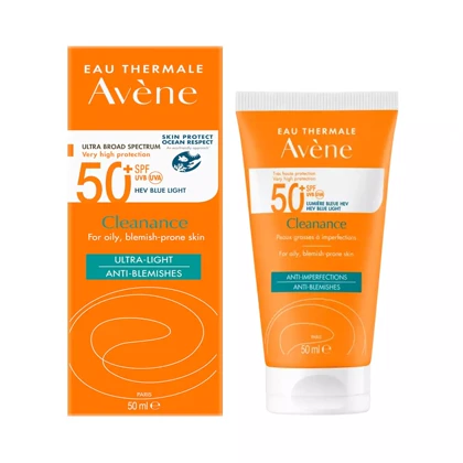 کرم ضد آفتاب کنترل‌کننده چربی آون Avene مدل Cleanance SPF 50 حجم 50 میلی‌لیتر مناسب پوست چرب و حساس