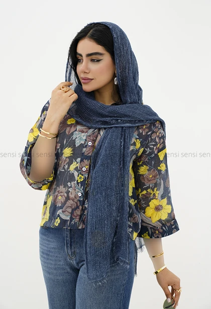 شومیز شیشه ای طرح دار کد1006092