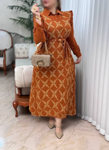 پیراهن طلاکوب پروانه کد 50207