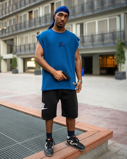 رکابی ورزشی وست JORDAN WORLD آبی