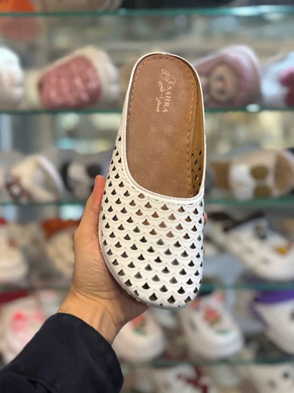 صندل جلوبسته زنانه مدل صحرا سفید