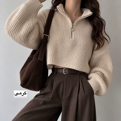 بافت زنانه کراپ مدل 1503