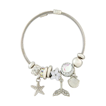 دستبند دخترانه مدل پاندورا صدف دریایی