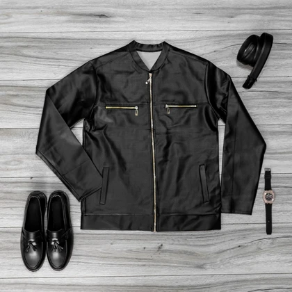 کاپشن چرم مردانه مدل SERGIO ویژه