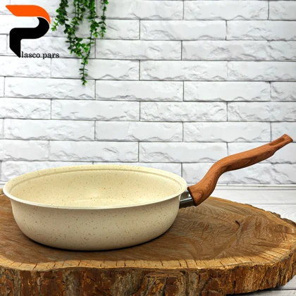 تابه 24 ونیز تکدسته دسته چوبی بدون درب کاپوچینو هاناتک