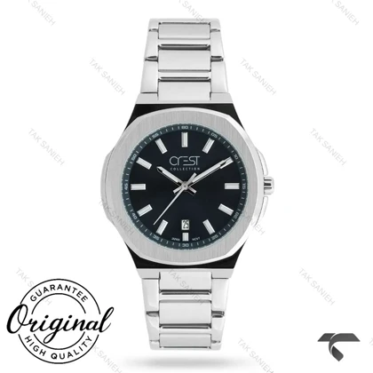 ساعت کرست مردانه 6347-1 صفحه سرمه ای Crest-11045-G